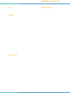 pricelist for Series courses